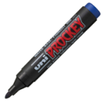 Marker permanent UNI Prokey PM-122, varf rotund, 1. 8-2. 2mm, albastru