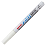 Marker cu vopsea UNI PX-203, varf fin metalic, 0. 8mm, alb