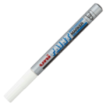 Marker cu vopsea UNI PX-203, varf fin metalic, 0. 8mm, argintiu