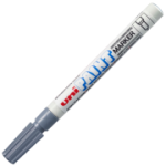 Marker cu vopsea UNI PX-21, varf rotund, 0. 8-1. 2mm, gri