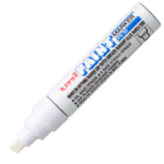 Marker cu vopsea UNI PX-30, varf tesit, 4. 0-8. 5mm, alb