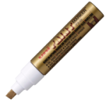 Marker cu vopsea UNI PX-30, varf tesit, 4. 0-8. 5mm, auriu