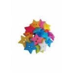 Accesorii creatie - nasturi stelute plastic, diverse culori, 20mm, set 20 buc, Colorarte