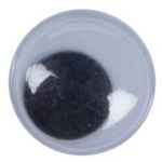 Accesorii creatie - ochisori mari plastic, negru, 10mm, set 90 buc, Colorarte