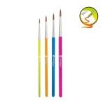 Pensula Keyroad Artist Brushes KR972032, varf rotund, nr. 0, 2, 4, 8, blister 4 buc