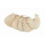 Accesorii creatie - lemn pirogravura - gaina, 7x7cm, set 5 buc, Colorarte
