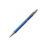 Pix cu bila Office-Cover Tiko, 1. 0mm, cu mecanism, pentru personalizare, corp metalic, albastru