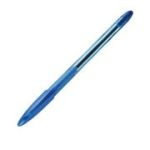 Pix cu bila Keyroad Sofjet KR971821, 1. 0mm, cu capac, corp albastru semitransparent, grip cauciucat, scris albastru