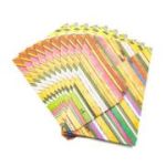 Plic color CNX, diverse culori, 110x160mm, model cu dungi, set 10 buc