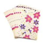 Plic color CNX, diverse culori, 110x160mm, model cu flori, set 10 buc