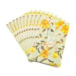 Plic color CNX, diverse culori, 110x160mm, model cu narcisa, set 10 buc