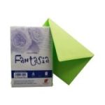 Plic color pentru invitatie Colorarte Fantasia, verde deschis, 90g/mp, 120x180mm, set 25 buc
