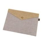 Plic cu capsa magnetica RECSTAP2316, material textil gri, 24x16. 5cm