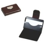 Port carti de vizita CNX, imitatie piele, negru