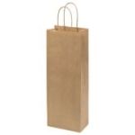 Punga cadou Colorarte 05910, 14x39x8cm, 110g/mp, kraft, manere din hartie rasucita, pentru sticle
