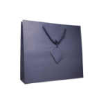 Punga cadou 732727, 30x10x27cm, albastra / rosie, manere din sfoara