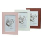 Rama foto sidefata No. K160, PVC, 10x15cm, visiniu/roz/alb