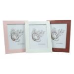Rama foto sidefata No. K160, PVC, 13x18cm, visiniu/roz/alb
