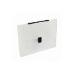 Servieta plastic, cu maner, A4, 3. 5cm, 50 microni, plastic, transparent