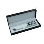 Set cadou stilou + pix Office-Cover, metalic, alb perlat cu negru cutie neagra