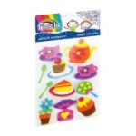 Abtibilduri - dulciuri, flori, 29-60mm, gumat, set 11 buc, Fiorello, GR-NP125 / 170-2383