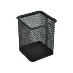 Suport instrumente de scris Office Cover 804, 8x8x10cm, plasa metalica, negru