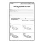 Tipizat - ordin deplasare - A5, portret, simplu, 100 file