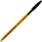 Pix cu bila Bic Cristal, 0. 8mm, cu capac, Negru
