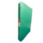 Caiet mecanic 4 inele D16 mm, coperti flexibile PP, Optima Flex, verde transparent