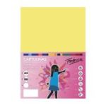 Carton colorat A4 Fabrisa, 180g/mp, galben pastel, top 50 coli