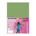 Carton colorat A4 Fabrisa, 180g/mp, verde pastel, top 50 coli