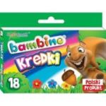 Creioane cerate Bambino 201, 18 culori, blister carton