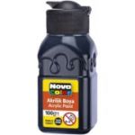 Culoare acrilica 100 ml, negru, Nova Color