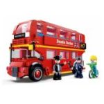 Joc de constructie Autobuz Londonez, pvc, Sluban M38-B0708, 382 piese, 42. 5x33x6. 7cm