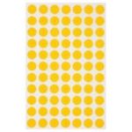 Etichete autocolante Agipa 111834, 77/A6, 8 mm, permanente, rotund, galben, top 6 coli (462 buc.)