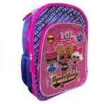 Ghiozdan St. Majewski LOL, 3 compartimente, 2 buzunare, roz cu albastru