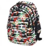 Ghiozdan St. Majewski St. Right Tropical Stripes, 4 compartimente, 2 buzunare, multicolor