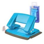 Perforator Kangaro AION-10G/S, 10 coli, metalic, albastru turqoise, blister