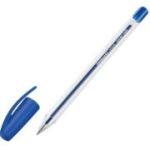 Pix cu bila Pelikan Stick Super Soft, cu capac, corp transparent, albastru