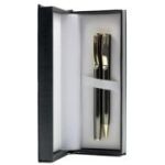 Set cadou stilou + pix Cresco Classic 830019 CL-05, corp metalic maro clips auriu