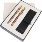 Set cadou stilou + pix + etui Cresco Exclusive S 830147 ES-02, corp metalic bronz