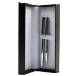 Set cadou stilou + pix Cresco Elegant E850055 E-01, corp metalic argintiu