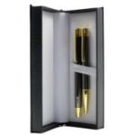 Set cadou stilou + pix Cresco Elegant E850054, corp metalic grafit clips auriu