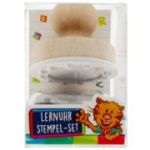 Stampila din lemn cu tusiera, tip ceas, 5x4cm, Trendhaus CH28708, natur