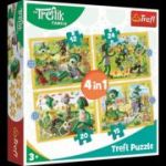 Puzzle carton 4in1 12-24 piese Trefl Treflikow-Rodzina Activitati in familie