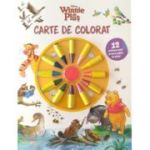 Disney. Winnie de Plus. Carte de colorat. 12 creioane mici pentru maini de pitici
