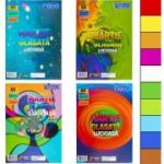 Hartie glasata A4, lucioasa, 10 culori/set - NEBO