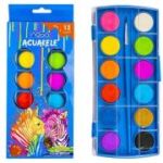 Acuarele 12 culori diametru pastila 20, 3mm - NEBO