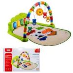 Covoras de joaca + pian cu baterii, pentru bebelusi, 77x60x38 cm