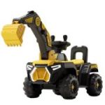 Excavator cu acumulator, 6V, 4A, galben